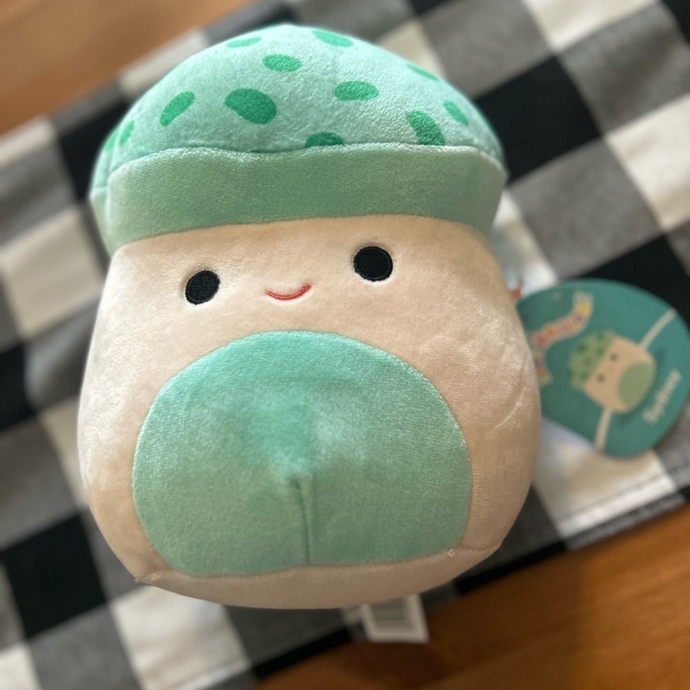 NWT Squishmallows 7" Plush Sydney the Mushroom Soft Plush Toy Animal Green